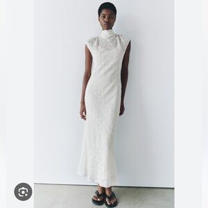 Zara | Dresses | Zara Black Strapless Lace Dress | Poshmark